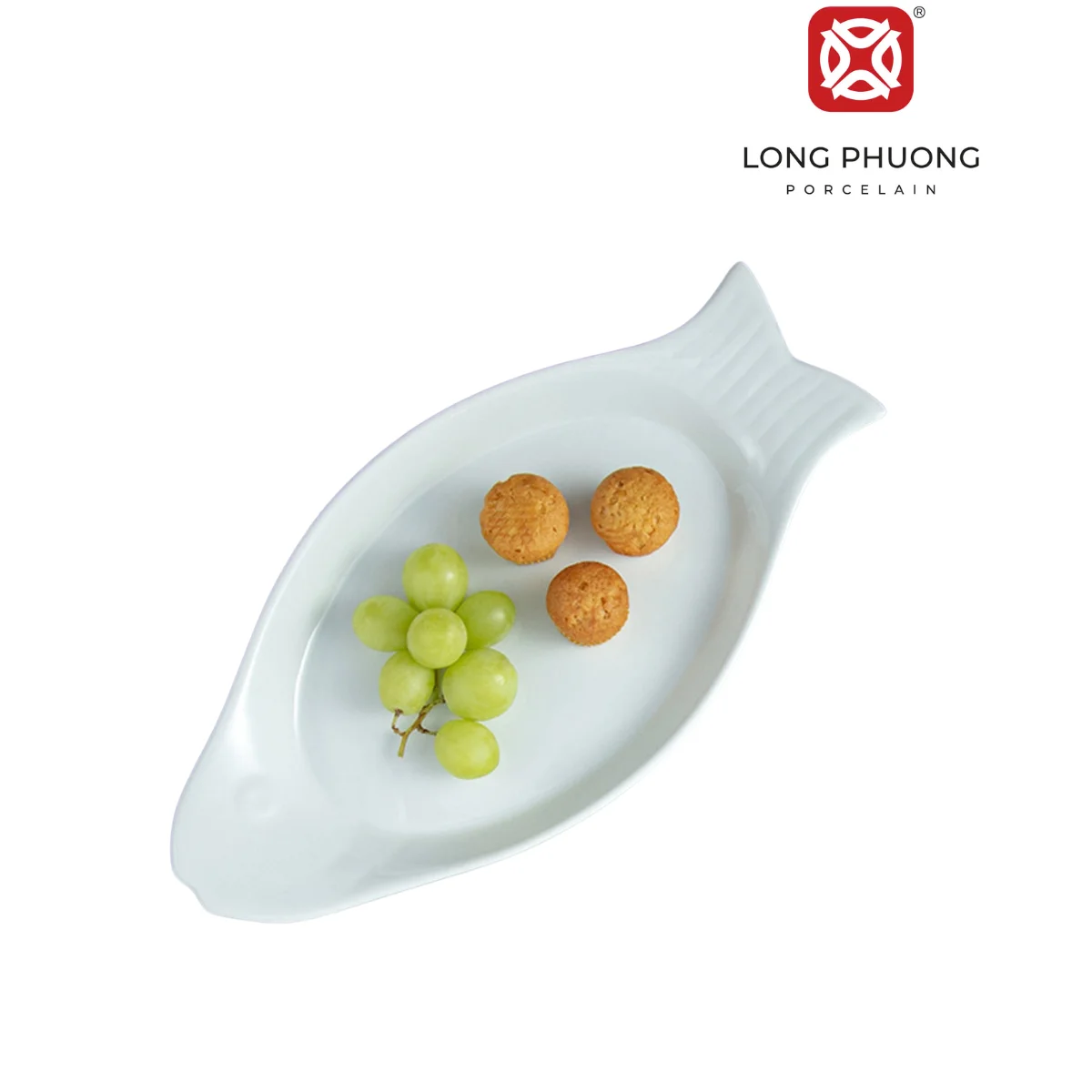 Wholesale Unique Fish Shape Ceramic Plate Customized Sizes Serving Salad Decoration Hotel/Restaurants/Kitchen