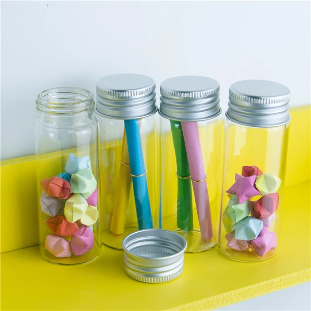 40ml Lovely Bottle with Metal Screw Silver Cap by Wholesale Customizable Messenger Bottles Selectable Size and Free Shipping