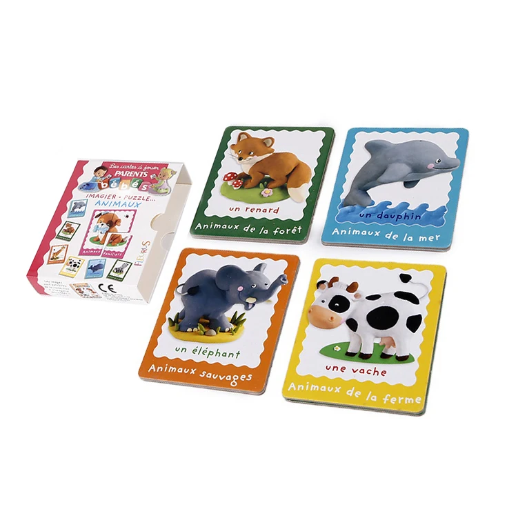 Custom Learning Flash Card Game Baby Children Printing English Alphabet Kids Cognitive Cards Educational Toddler Flash Cards