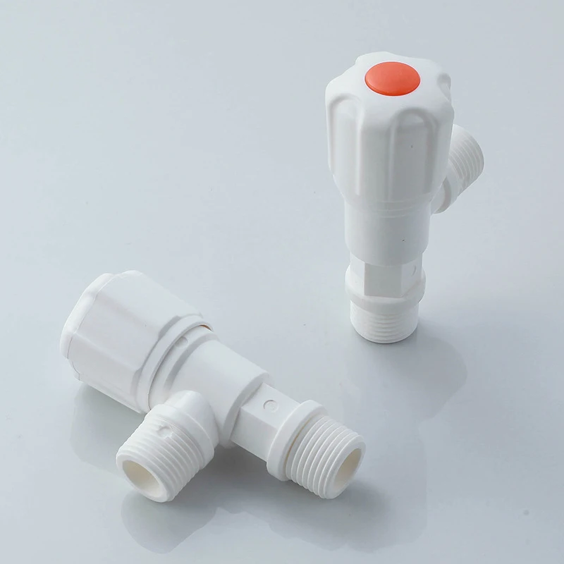 Cheap 1/2 Plastic Valves For Bathroom Hot And Cold Angle Valve With Color Mark