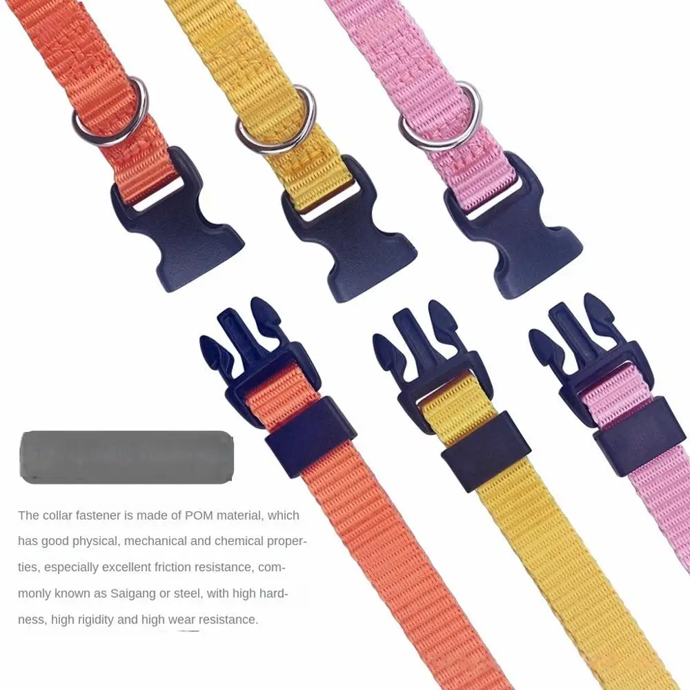 Puppy collars for small dogs Nylon Dog Collars Adjustable Classic Solid Color True Dog Collar Pet Essentials S (1.0cm*17.5~26cm)