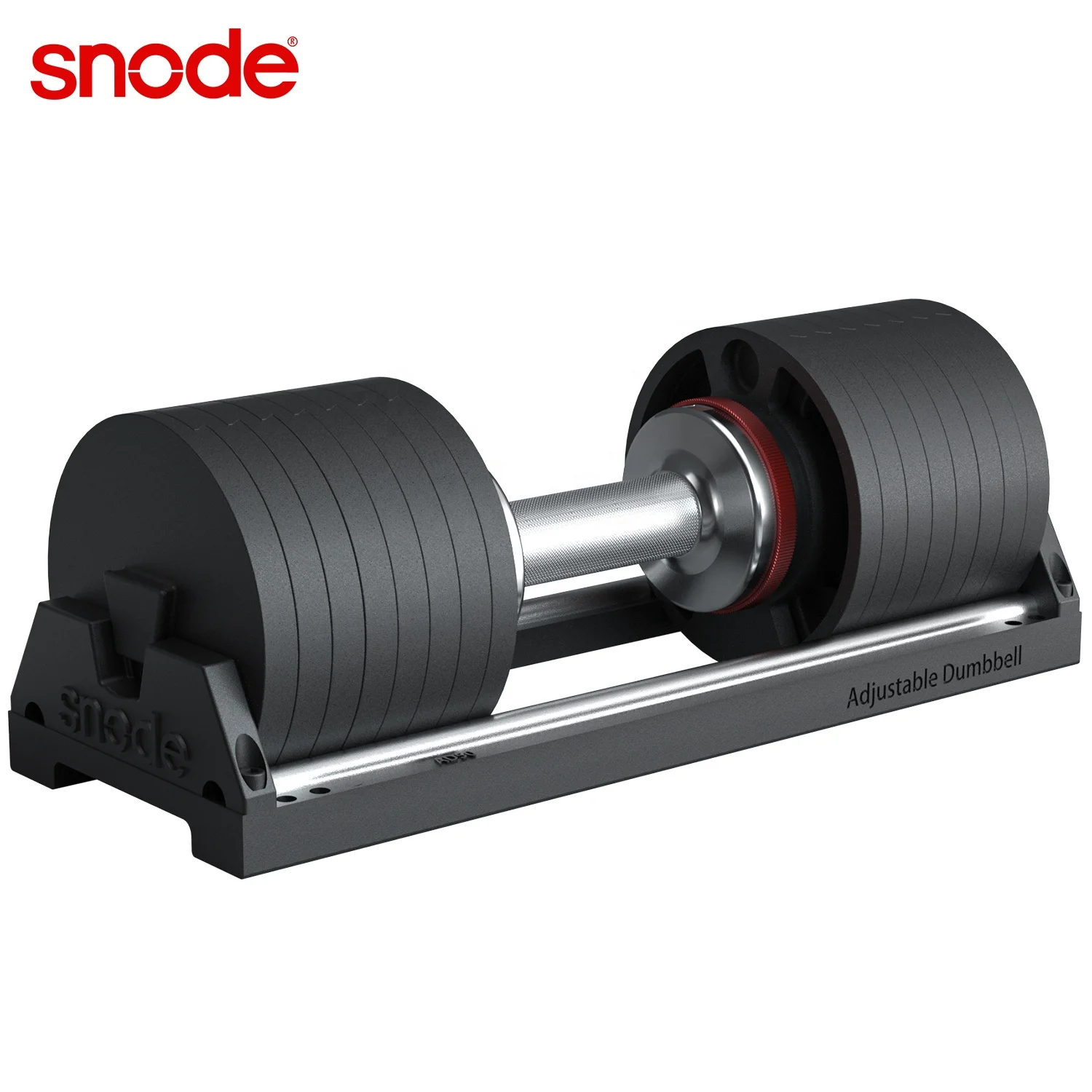 SNODE AD85S Customizable Adjustable Dumbbell High Quality Unisex Black Rubber Coated Gym Detachable 85LB Set Fitness