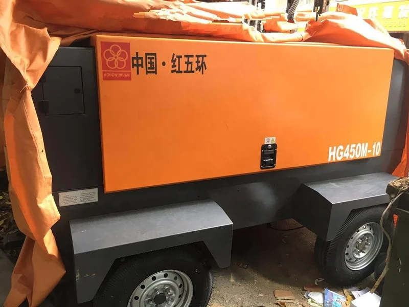 460cfm pneumatic jack hammer diesel mobile screw air compressor price