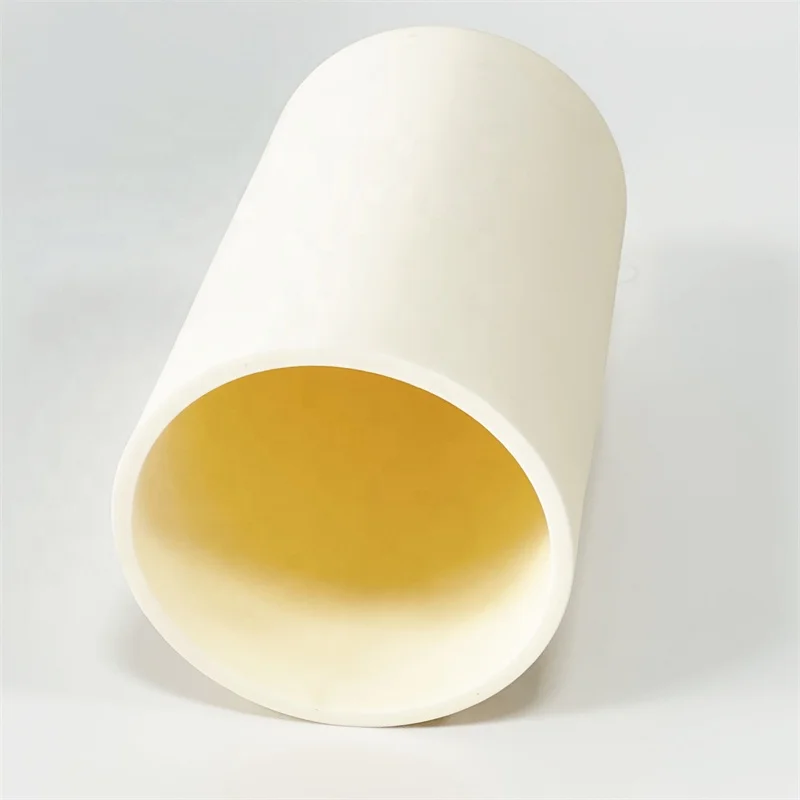 Cylindrical 95% Al2O3 Alumina Ceramic Melting Crucible with Glazed Surface