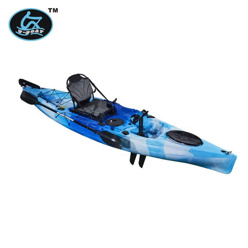 Ce Certification China Hdpe 1person Sit On Top Used Fishing Kayak With Kayak Rudder System