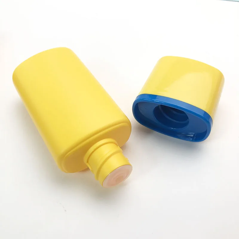 Square yellow custom label foundation bottles liquid foundation gold cover bottle foundation custom bottle