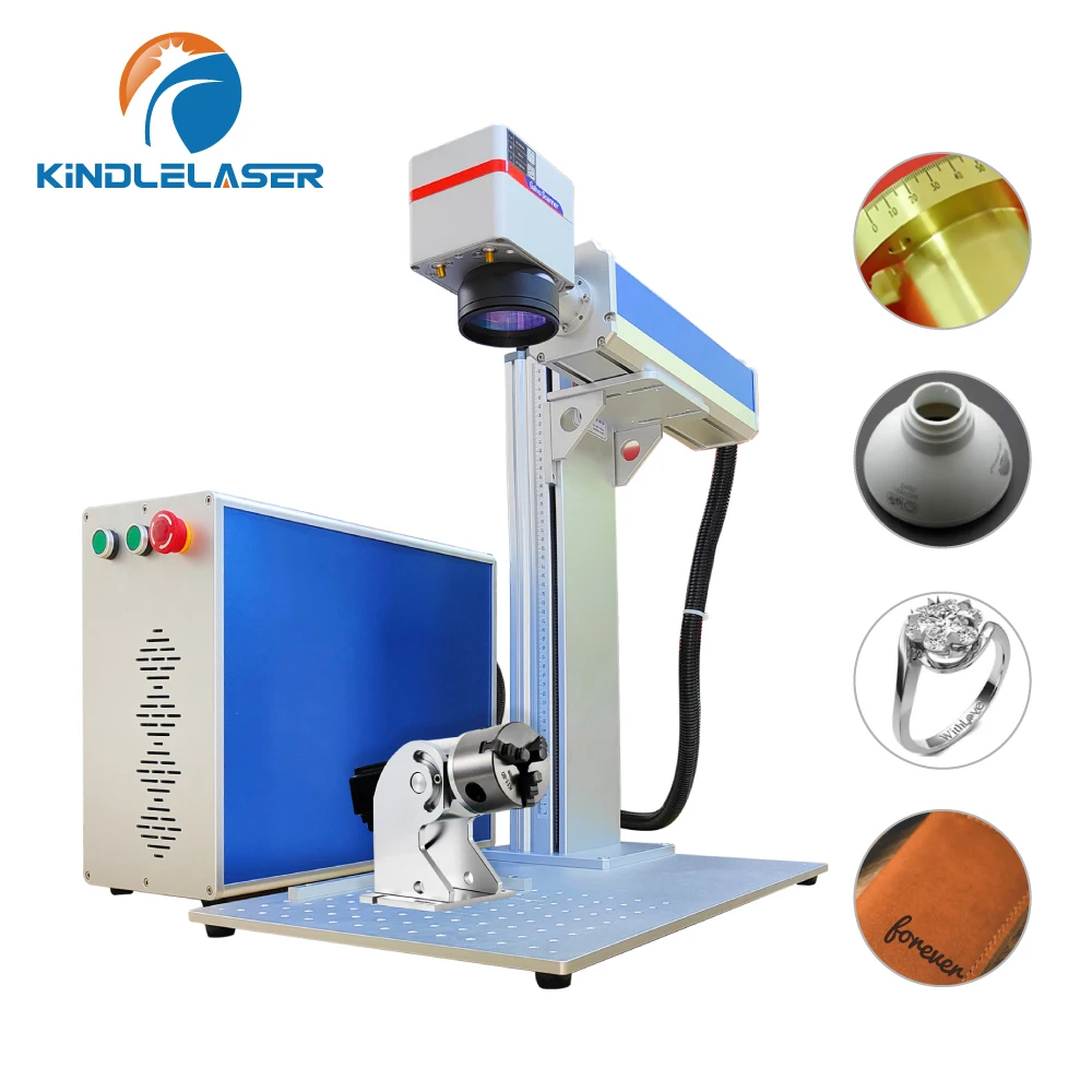 KL 3d 100w Split Large Format Color Fiber Laser Marking Machine Desktop For Jewelry Metal