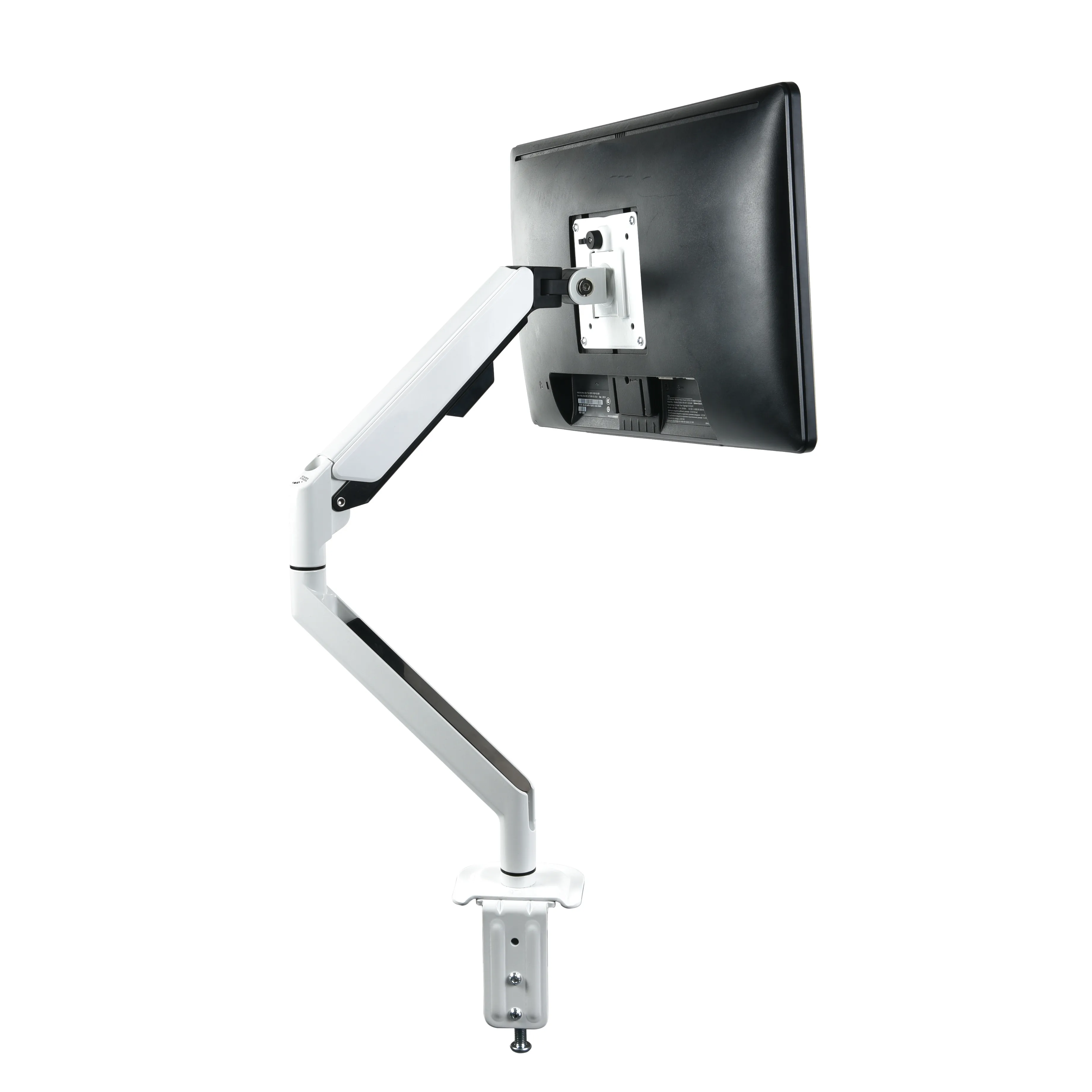 Dental Single White color Arm Monitor Mount Medical Gas Spring Monitor and Laptop arm Desk Mount