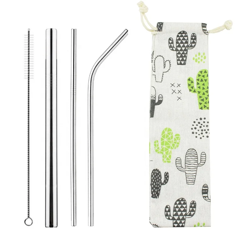 
Stainless Steel Straws with Case Personalized Metal Straws Steel Drinking Straws 