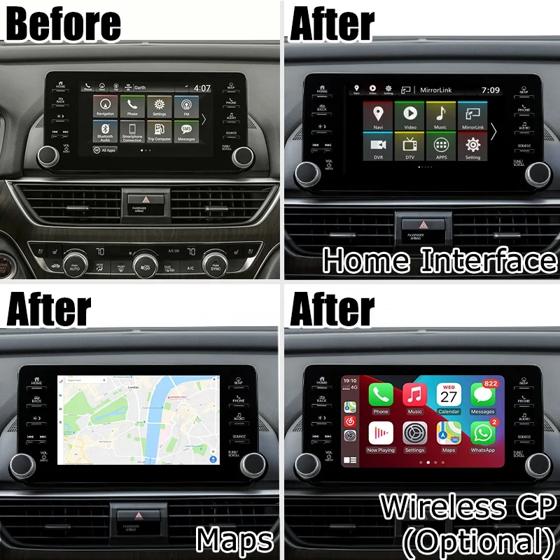 Lsailt Android CP video interface box for Honda Accord with YTB auto Android Civic CRV CR-V Pilot