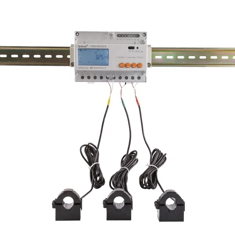 AC 380V Energy Meter Volt Amp Watt Energy Frequency Electric Smart Kwh Meter Digital Power Meter ADL3000-E