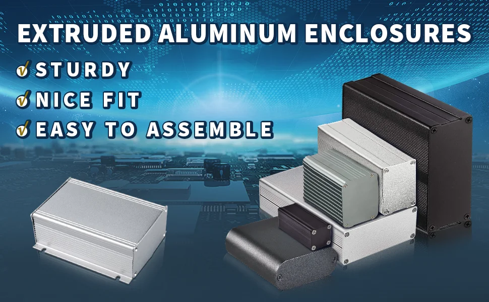 Custom Aluminum Enclosure Electronic Project Box Case DIY  PCB Instrument Amplifier Case Shell