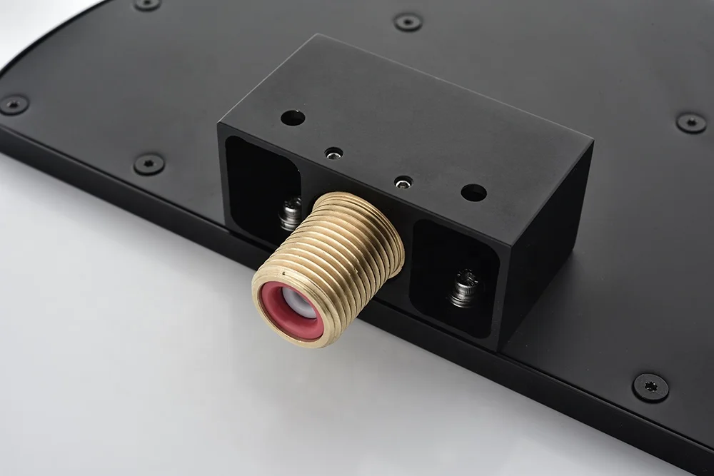 Into the wall concealed round  black  bath mixer waterfall sink kitchen faucet basin taps all copper main smart bathroom faucet