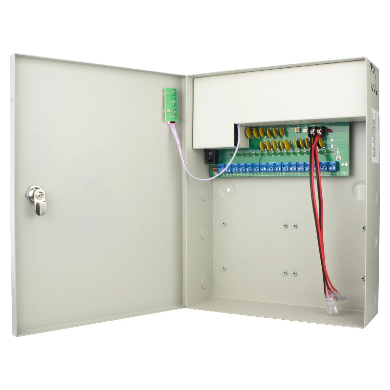 DC UPS 12V 30A Emergency Power Box 4 Channels CCTV Security Power Supply Distribution Box