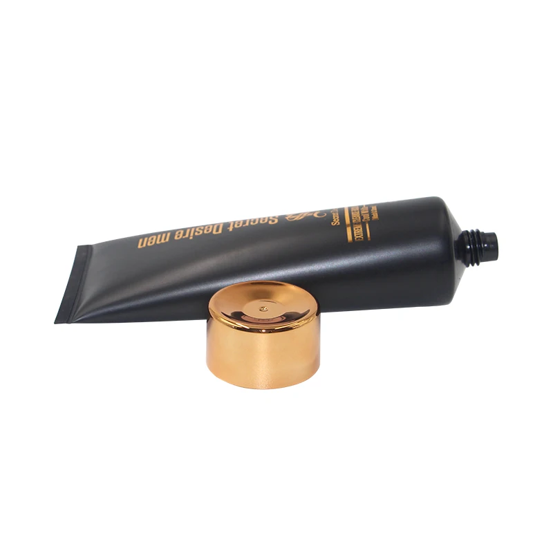 30ml 50ml 350ml black Opaque UV resistant cosmetic tube with screw or snap-on flip top lid for acrylic poly nail gel and glue