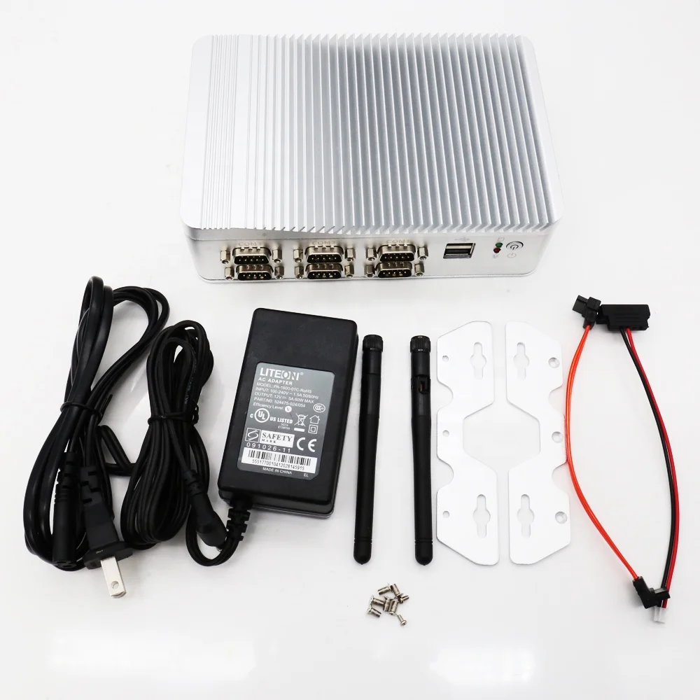 Industrial Fanless mini PC i7 4500U i5 4200u Rugged computer 2*i210/i211Giga Lans 6*RS232/485 COM HD VGA 8*USB 3G/4G module