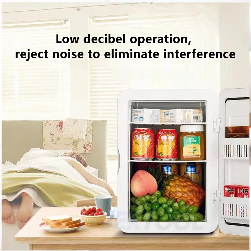 Портативный мини-холодильник 20 л, емкость 12/220 В, питание от переменного/постоянного тока, термоэлектрическая система охлаждения и обогрева для автомобилей, домов, офисов