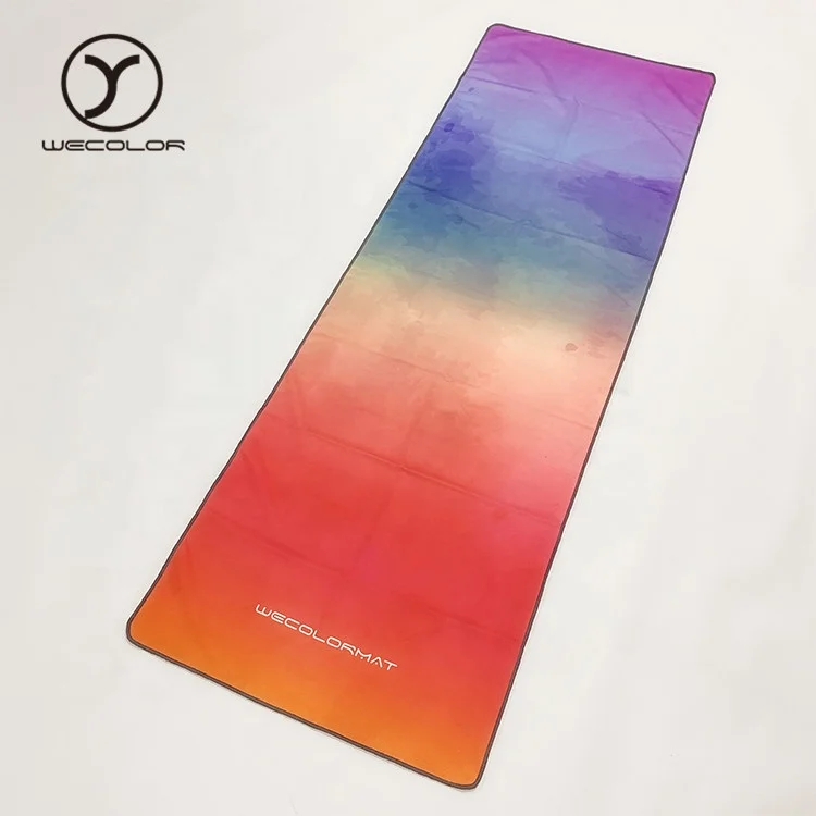 Economical Custom Design Printed Microfiber Suede Yoga Mat Towel