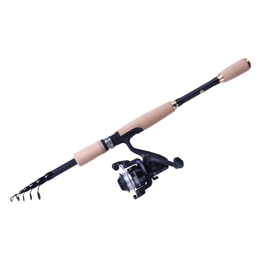 1.8m/2.1m/2.4m/2.7m Telescopic Rod Fishing Rod Casting Sea Carbon Fiber Wood Handle Rod For Fishing