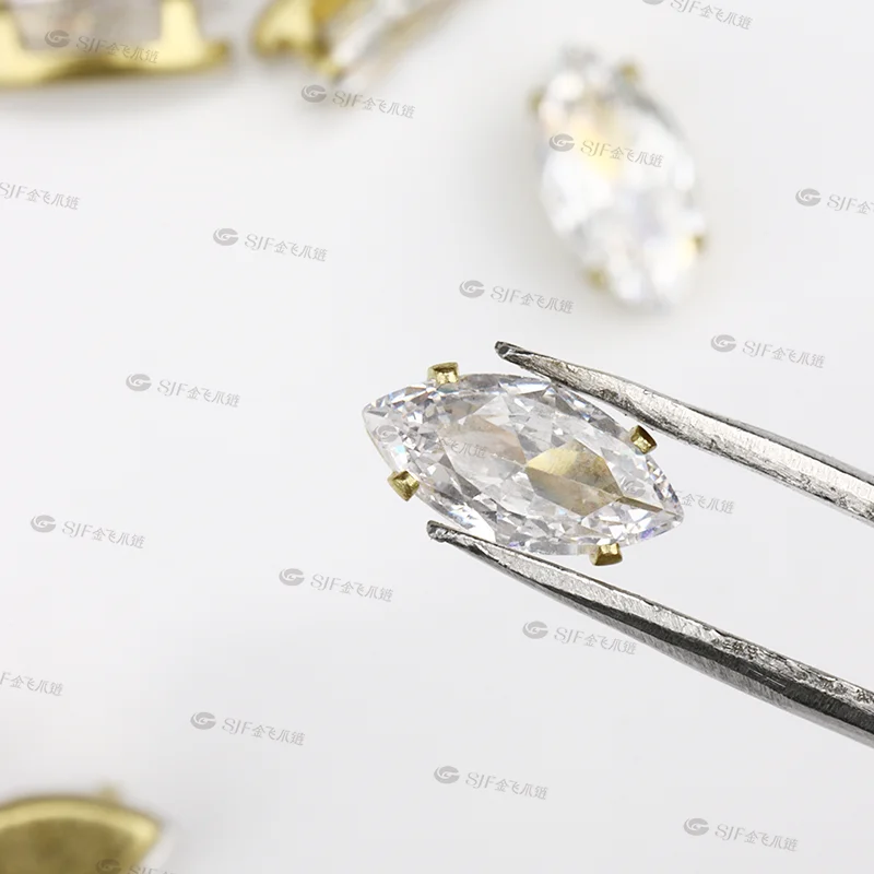 Hot Selling 100 PCS Rhinestone Cup Processing Accessories Horse Eye Shape Zircon Claw garment Accessories