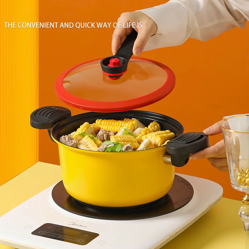 New Color 3.5L Multifunction Low pressure cooker stainless steel Soup Pot Household nonstick Cookware Micro Pressure Cooker