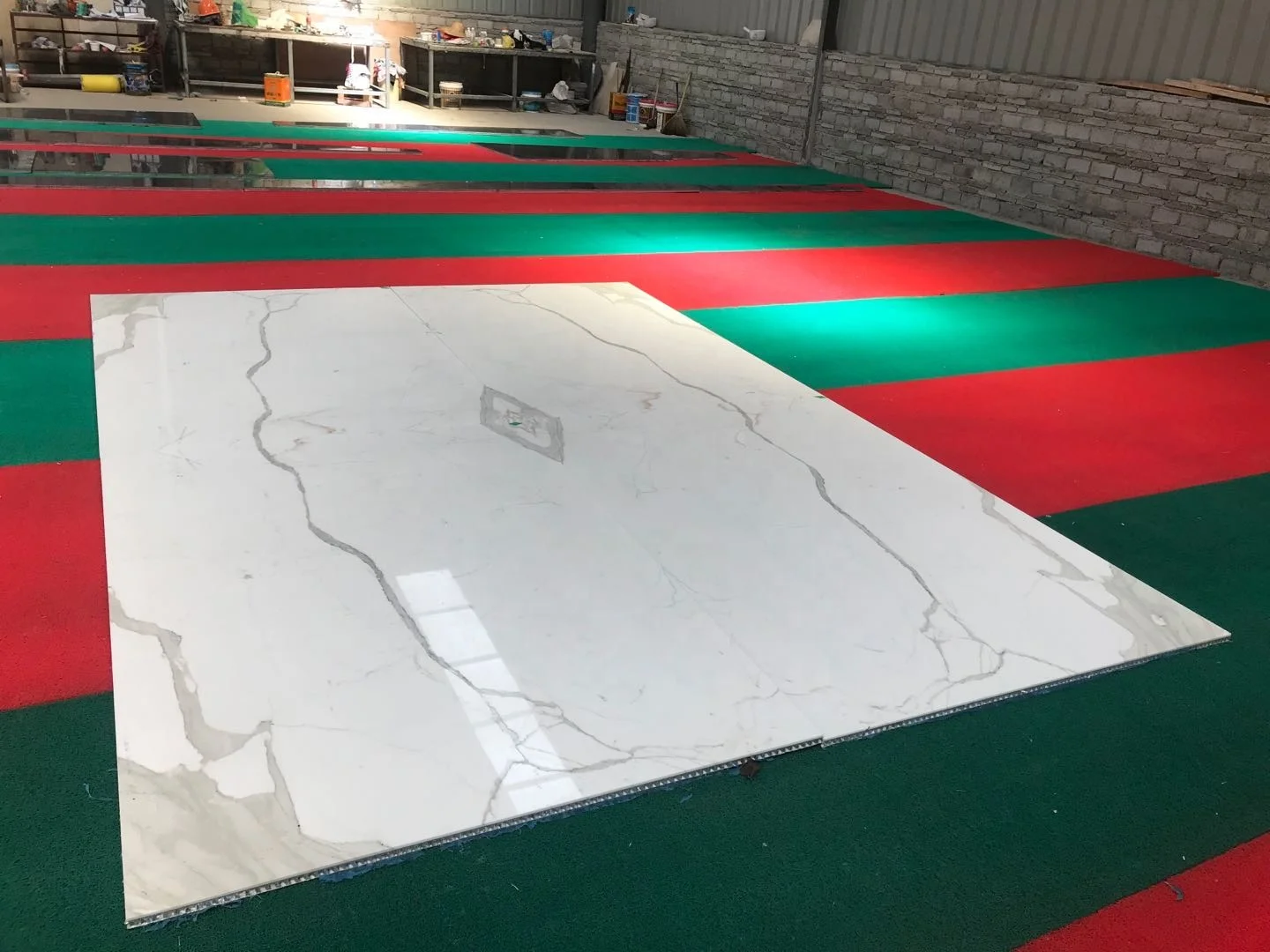 Calacatta Gold Wall Stone Aluminum Honeycomb Natural Stone Marble Cladding Panels for TV Wall