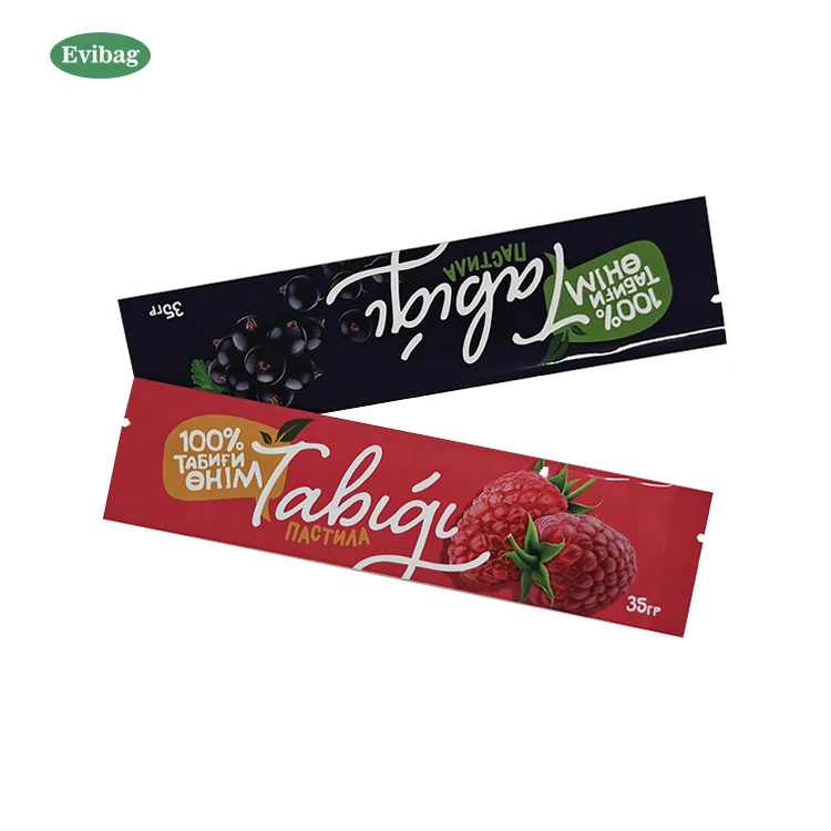 Custom glossy aluminum foil heat sealable food grade mini individual stick sachet bag for powder packaging bag