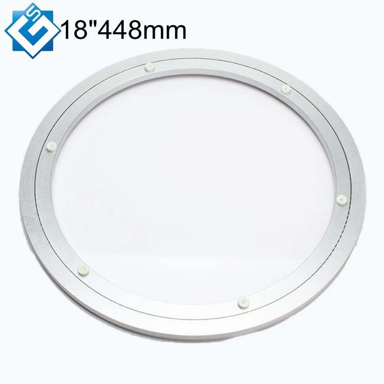 Heavy Duty 448mm 18 Inch Lazy Susan Aluminum Alloy Round 360 Degree Rotating Low Noise Turntable Bearing Swivel