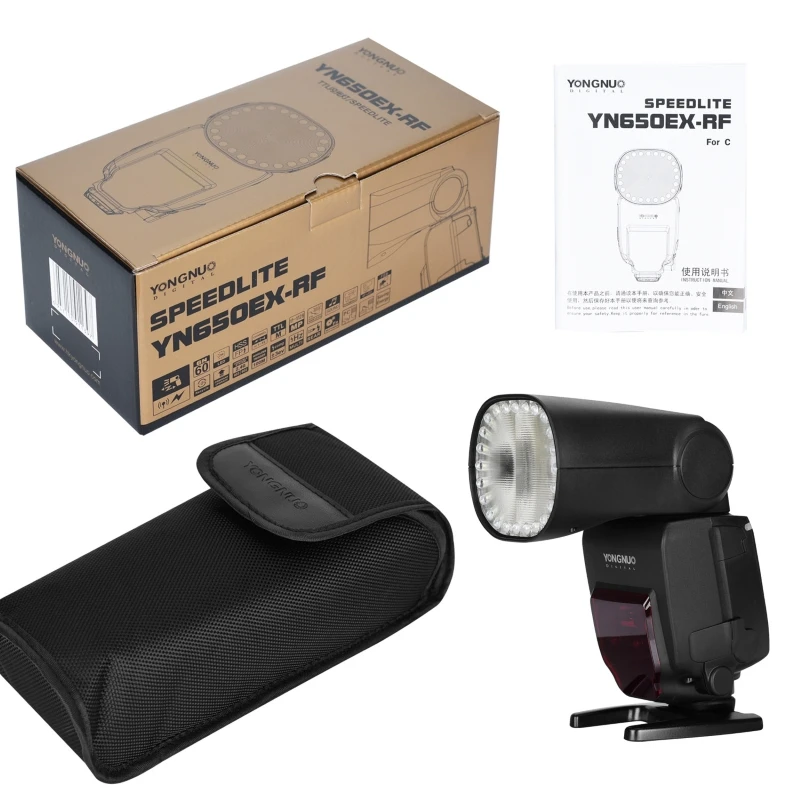 YONGNUO Camera Flash Light YN650EX-RF Wireless Flash Speedlite LED Lamps TTL HSS Master Slave Built-in 2.4G RF System for Canon