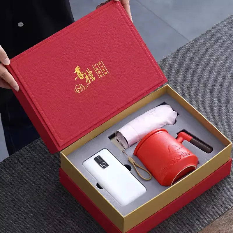Cup company business present for client leadership commemorative gift suit meeting opening anniversary celebration gift