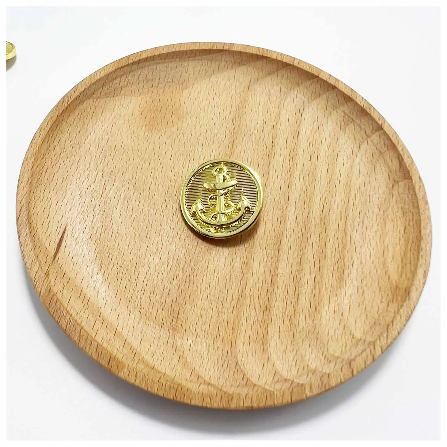 High-end clothing decorative captain anchor design sculpted metal buttons custom wholesale