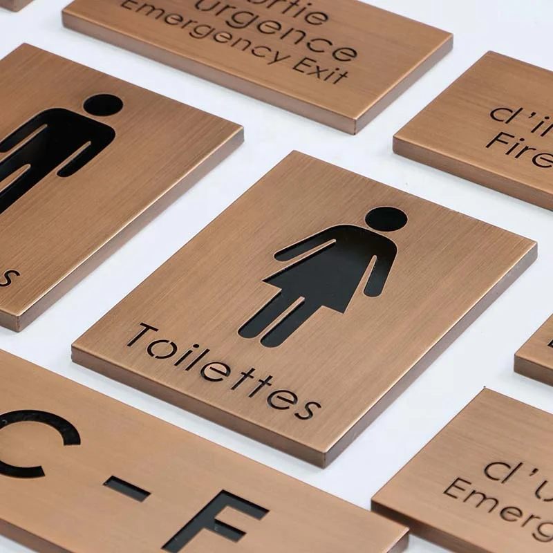 Custom Stainless Steel Door Numbers Plaque  Hotel name plates designs Room Number Sign Door Plate Signs Forl building