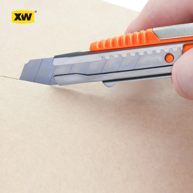Aluminum alloy handle auto lock 18mm  box cutter snap off blade  knife