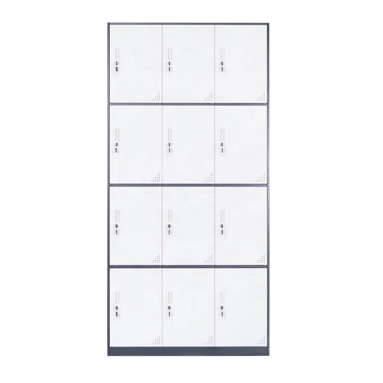 
ZHONGWAN Office Furniture Wholesale 12 Doors Metal Locker Bag Storage Cabinet for Gym 