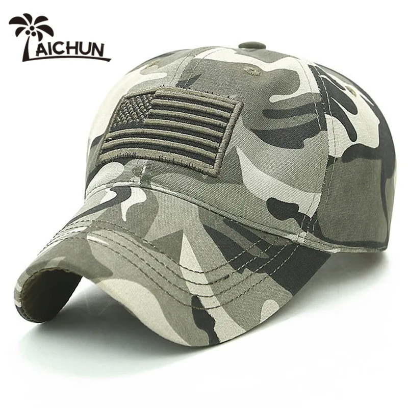 
Market Camouflage Constructed Trucker Special Tactical Operator Forces USA Flag Patch Baseball hat 