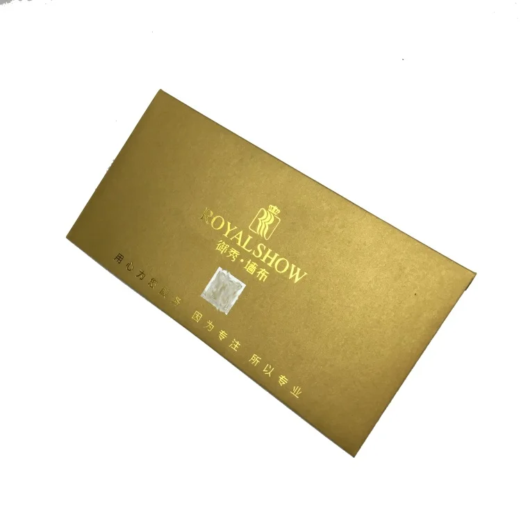 Hot sale Manufacturer Custom Order Gold Foil Logo Gift Card Paper Envelope