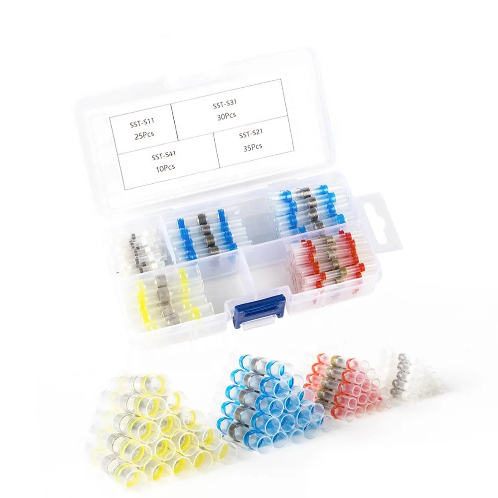 100PCS Insulation waterproof and anti-corrosion solder seal box wire connectors sleeve Electrical accessories Heat shrink tube