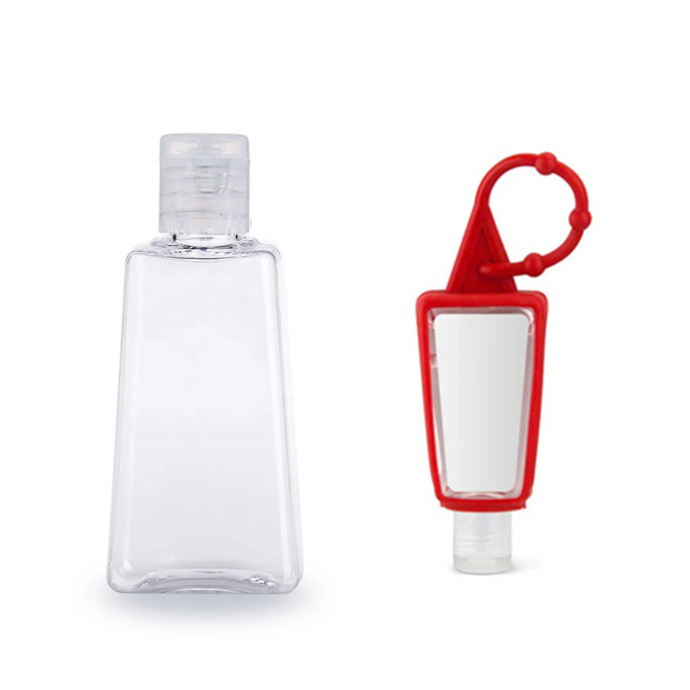 
Wholesale Hand gel cleanser containers flat hand sanitizer 1 oz 30ml pet bottle sanitize bottle 