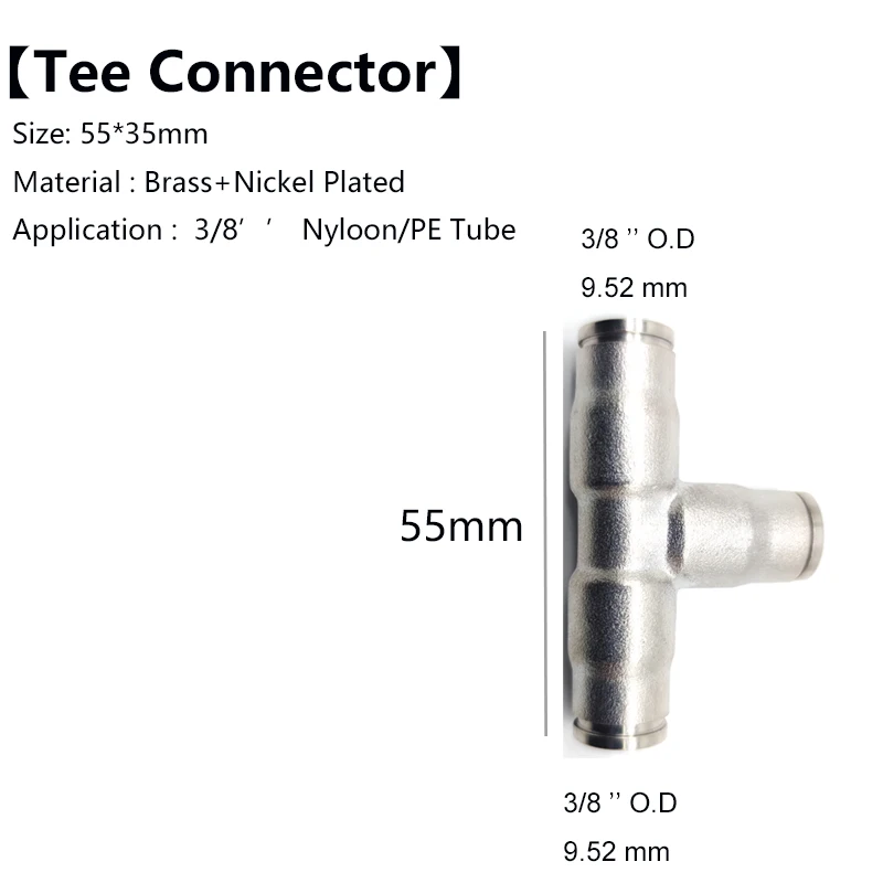 High pressure 3/8' Brass slip lock connector quick connecting connector for high pressure mist cooling system