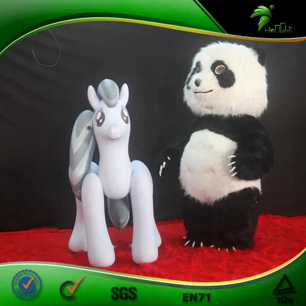 Ходячий надувной талисман плюшевая игрушка Hongyi костюм животного пушистый панды
