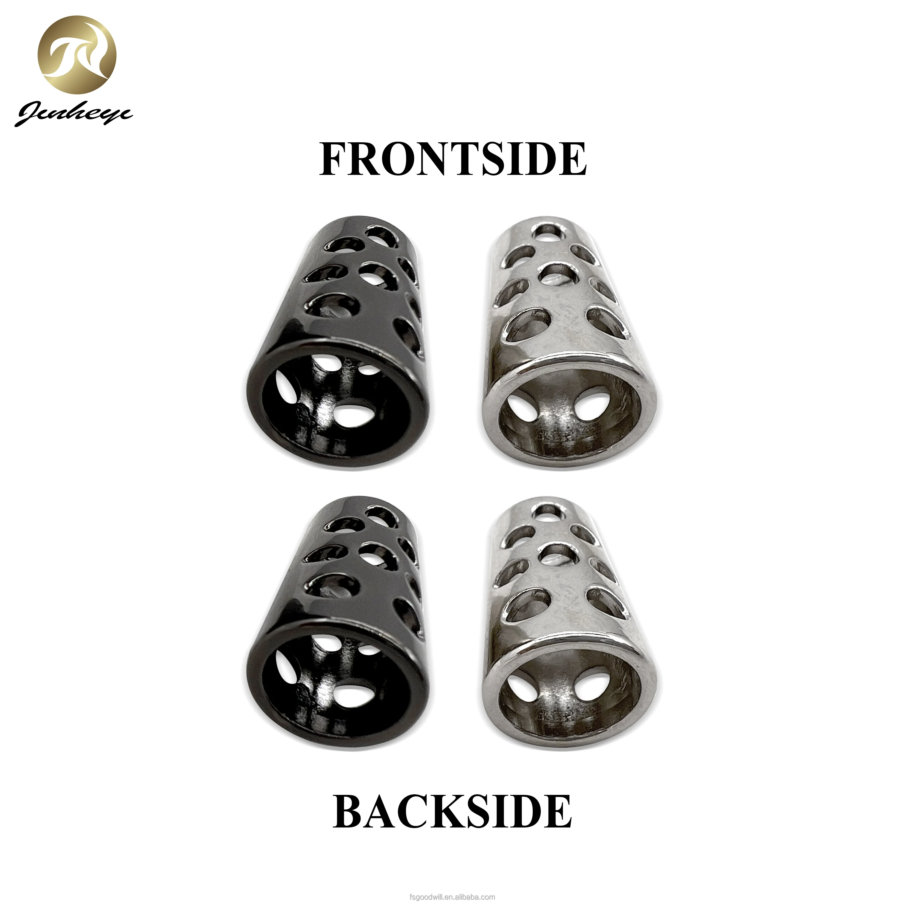 Custom Hollow Craved Design Metal Zinc Alloy Cord End For Clothing Garment