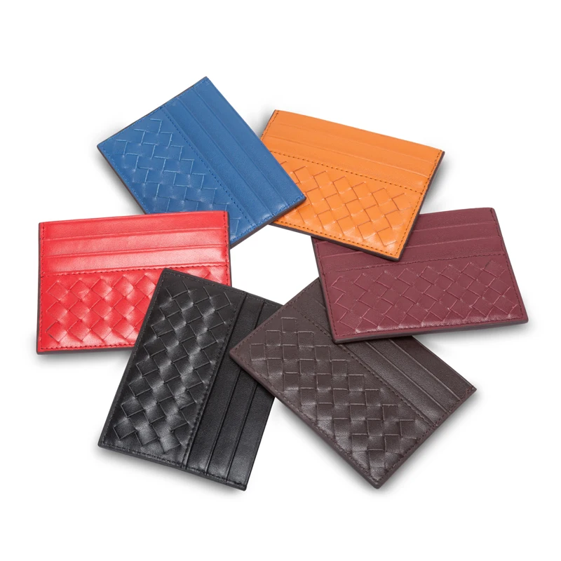 Woven real pickup bag for men Creative ultra-thin multi-card card holder Document for women bank card cover