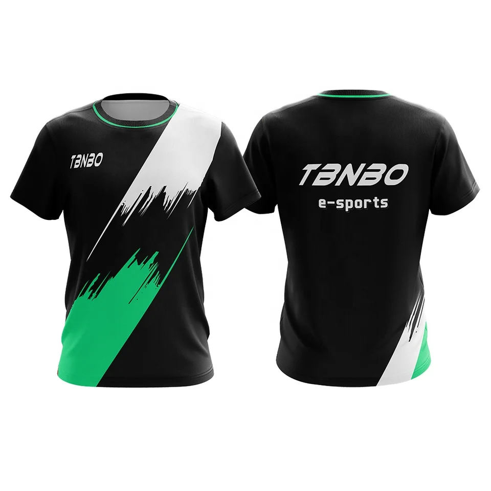 Custom Design All Over Printing Sublimation Esports Jersey Quick Dry Breathable Gaming T-shirt