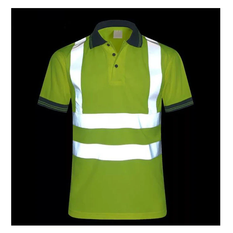 Wholesale custom t-shirt printing reflective vest highway guardrail quick-drying t-shirt short-sleeved reflective clothing