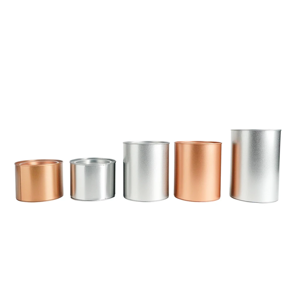 Wholesale Airtight Tea Coffee Metallic Can Self-sealing Paint Tin Cans with Lid