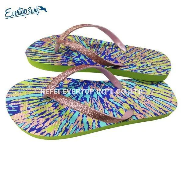 High Quality Summer Beach Custom Logo Flat Rubber Colorful Women Flip Flops