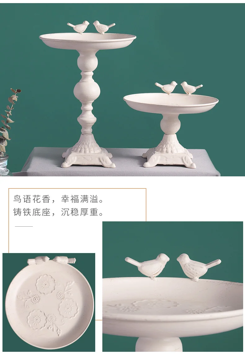 European antique white wooden dessert table decoration pieces forest wedding display shelf cake table delicate tea rest tray