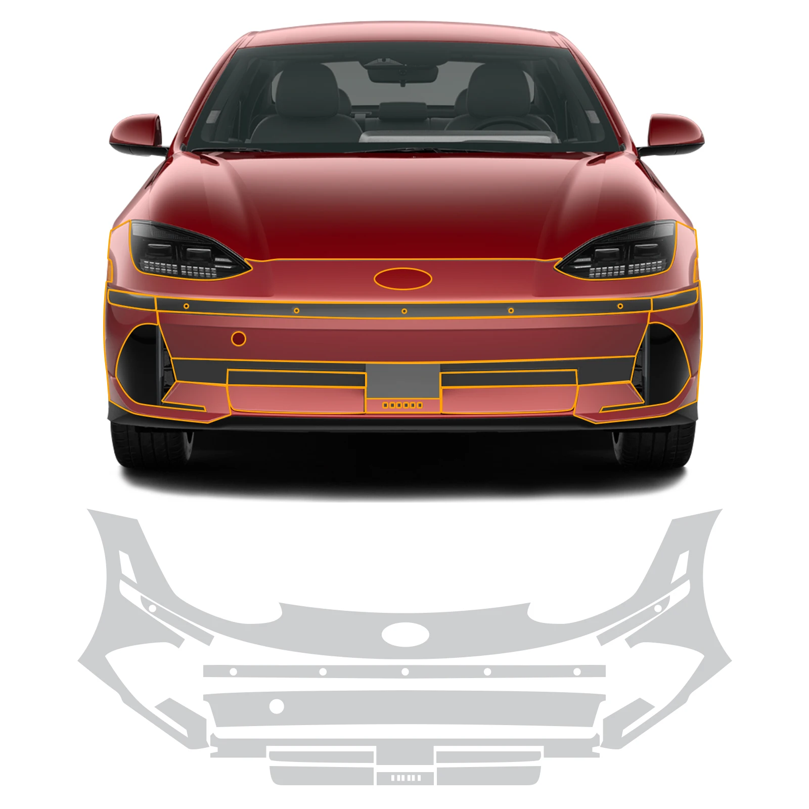 2023-2024 PPF термопластичная полиуретановая Защитная пленка для Hyundai Ioniq 6