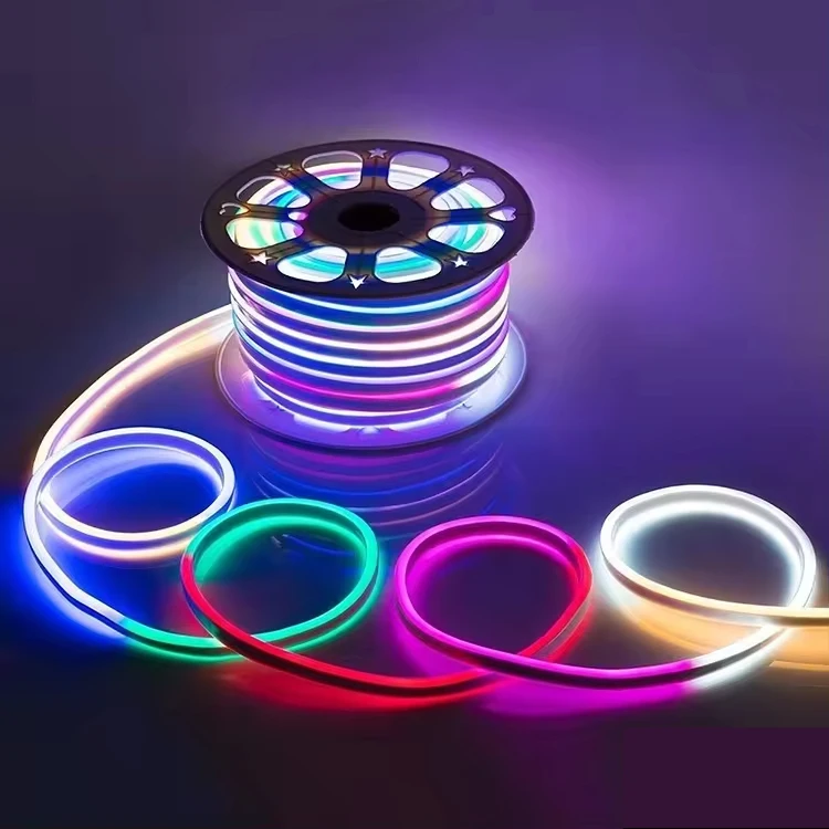 Waterproof Led Strip DC24V 12V Flexible Smart Strip Led Light Bar Led Neon Flex Light Outdoor Lighting RGB 5050 220V 110V PVC 60