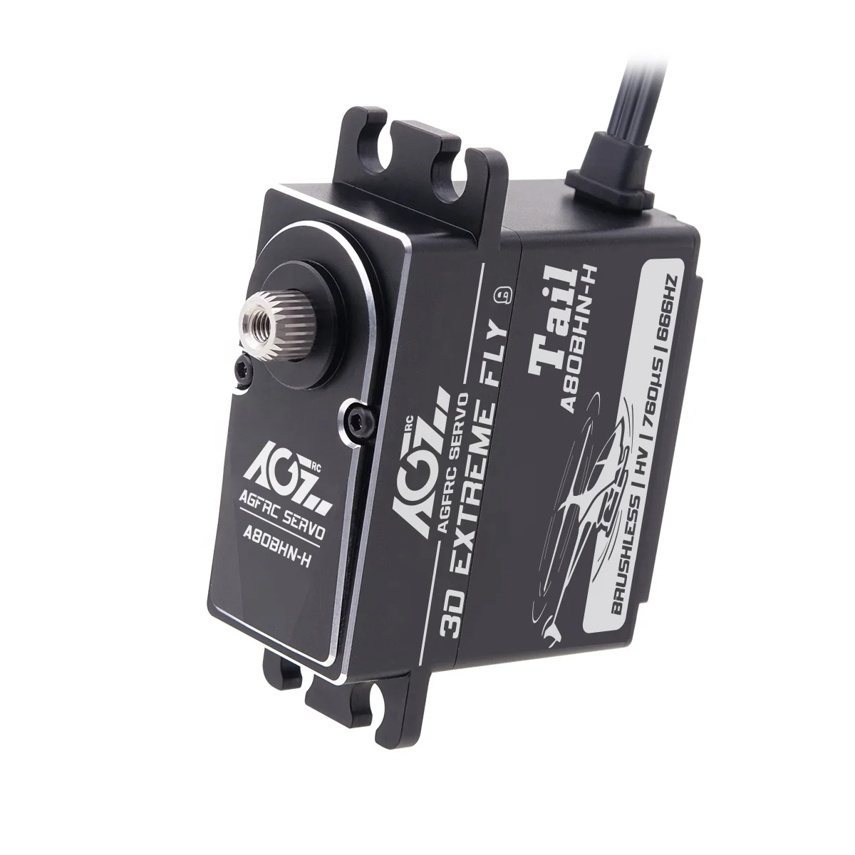 AGFRC 0.055sec Ultra-Fast 22 kg-cm 3BB Digital 25T Brushless Servo For 700 Class RC Helicopter
